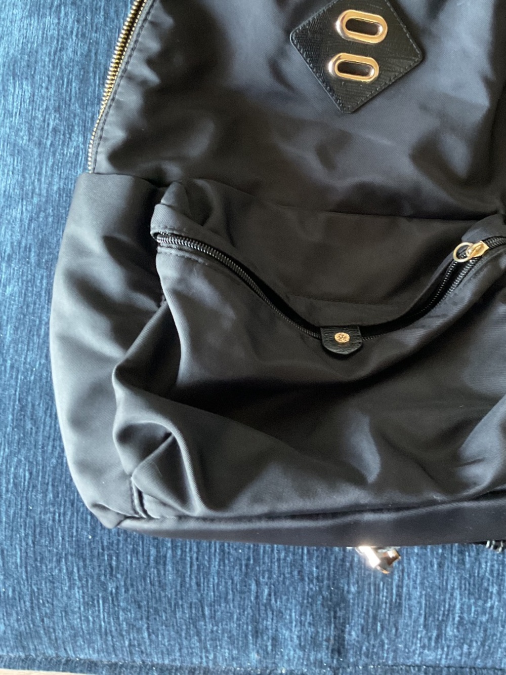 Anne Klein Large Black & Gold Backpack